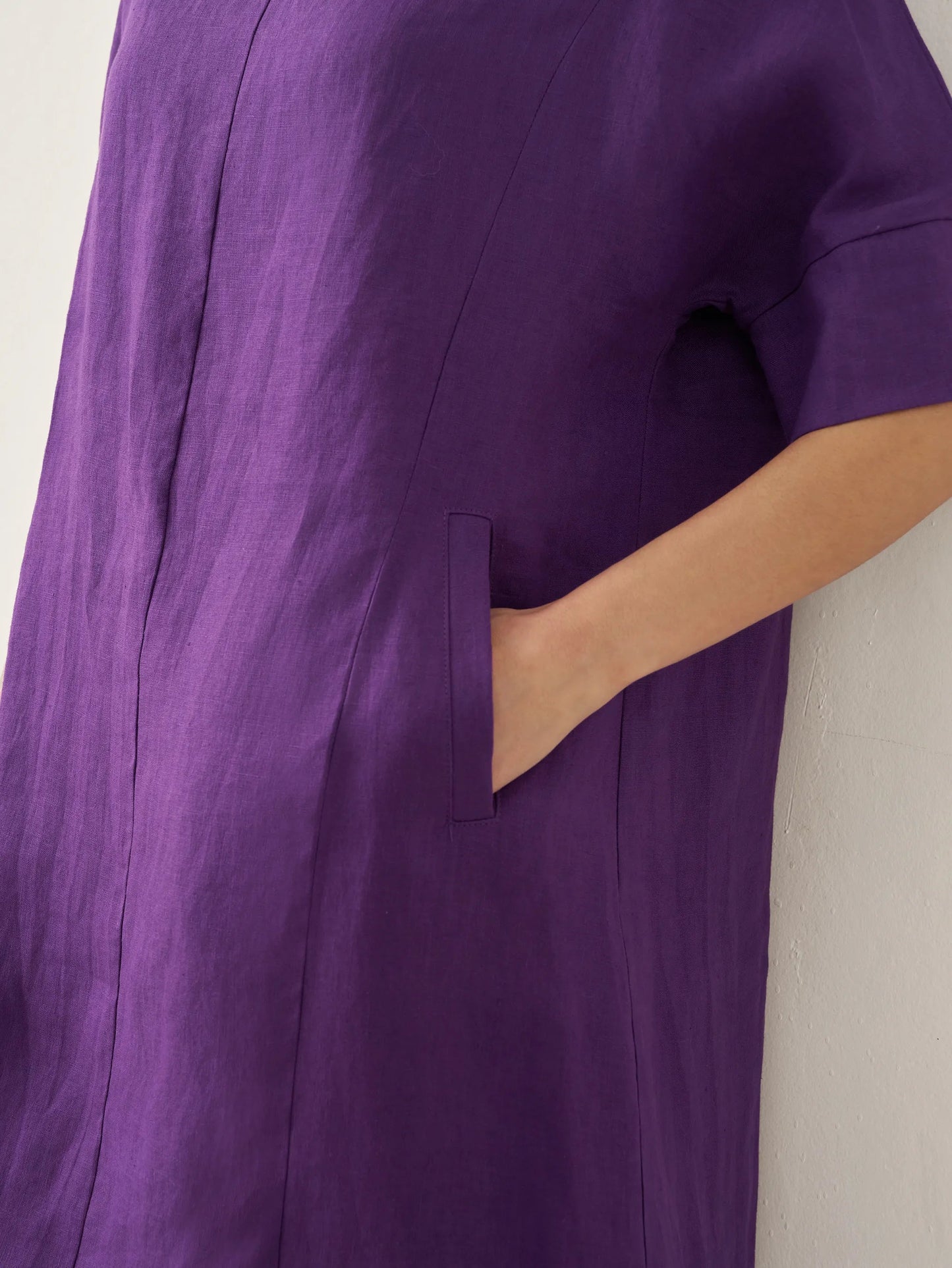 Linen V-neck Dress for Women