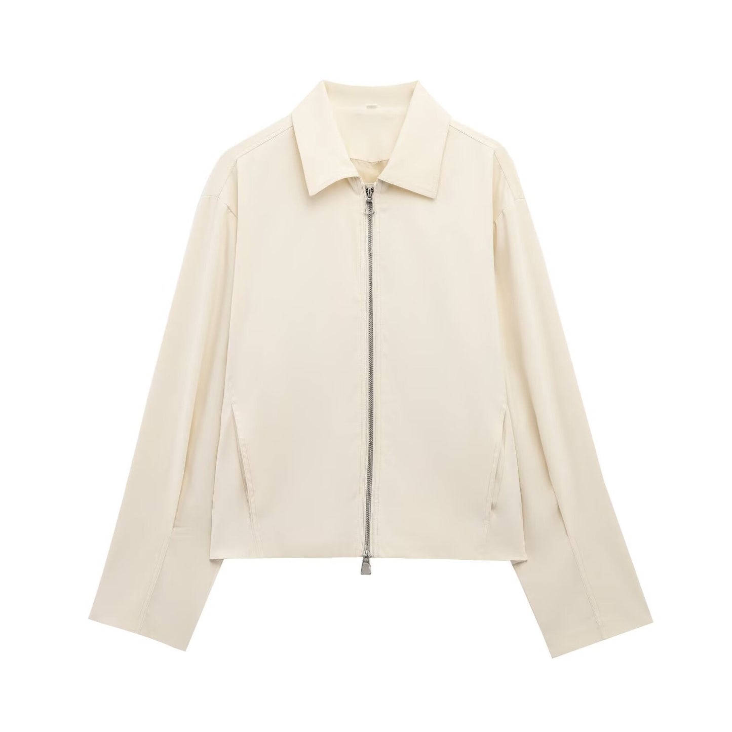 Jacke mit Reißverschluss und klassischem Kragen