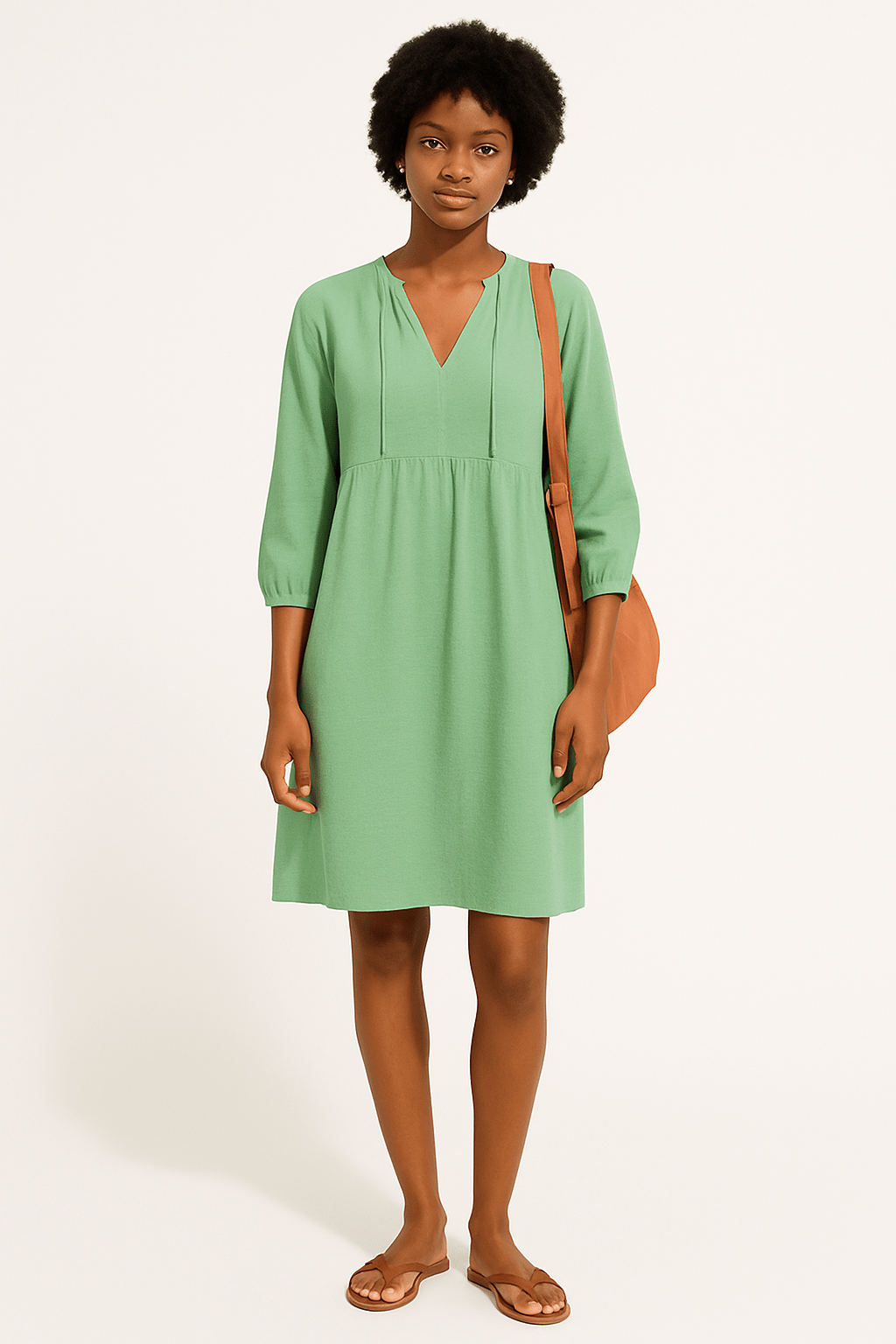 Vestito camicia largo in tessuto leggero