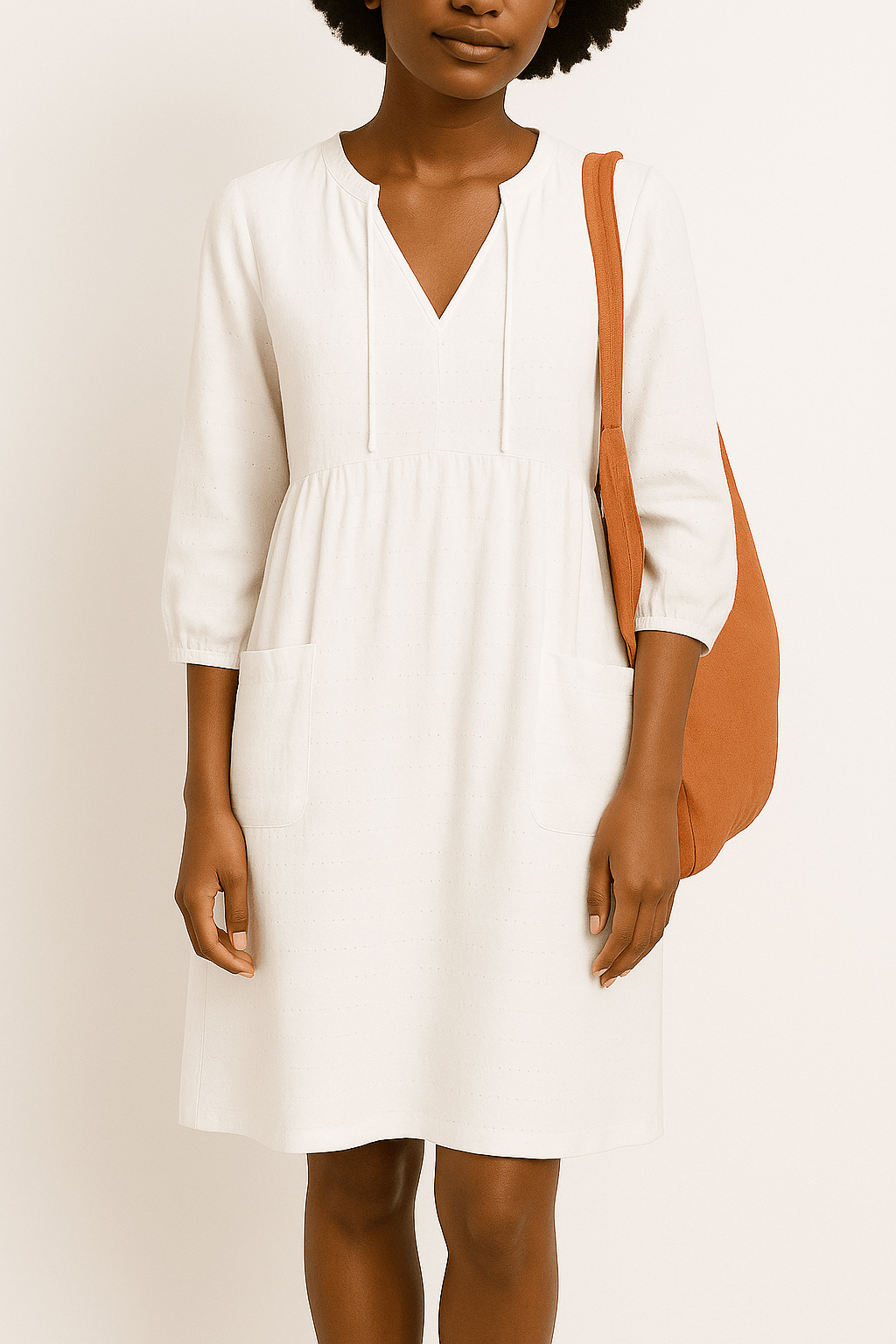 Vestito camicia largo in tessuto leggero