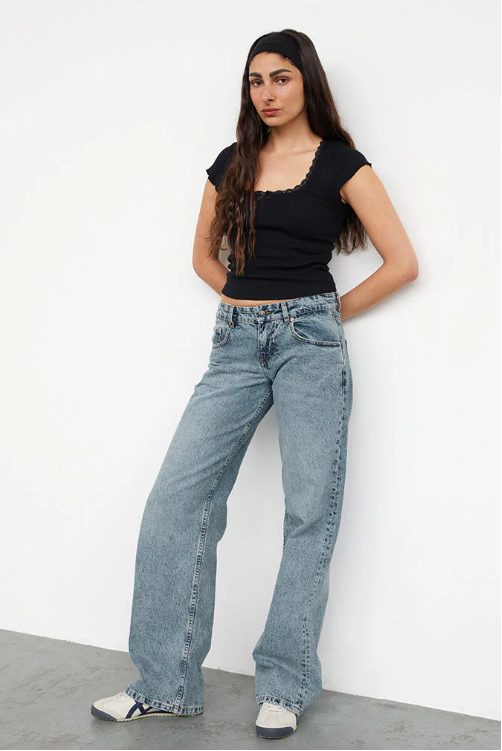 Mila Niedrige Taille Stretchdenim Jeans für Damen | Komfortable Passform 6