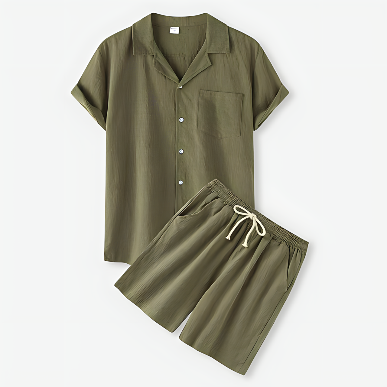 Variant image for Max | Stilvolles Kurzarmhemd und Shorts Set für Herren Bekleidung-21
