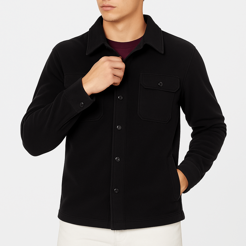 Maßgeschneiderte Jacke aus strapazierfähigem Polyester mit Umlegekragen und mehreren Taschen – Taillierte Passform für eleganten Look 4