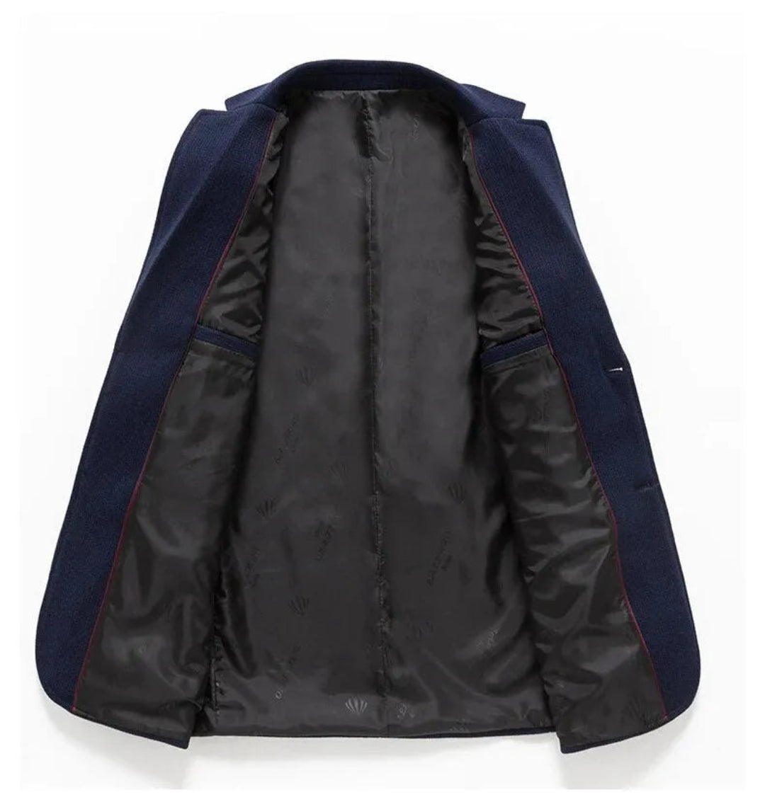 Skräddarsydd blazer i premium ullblandning för smart casual-stil