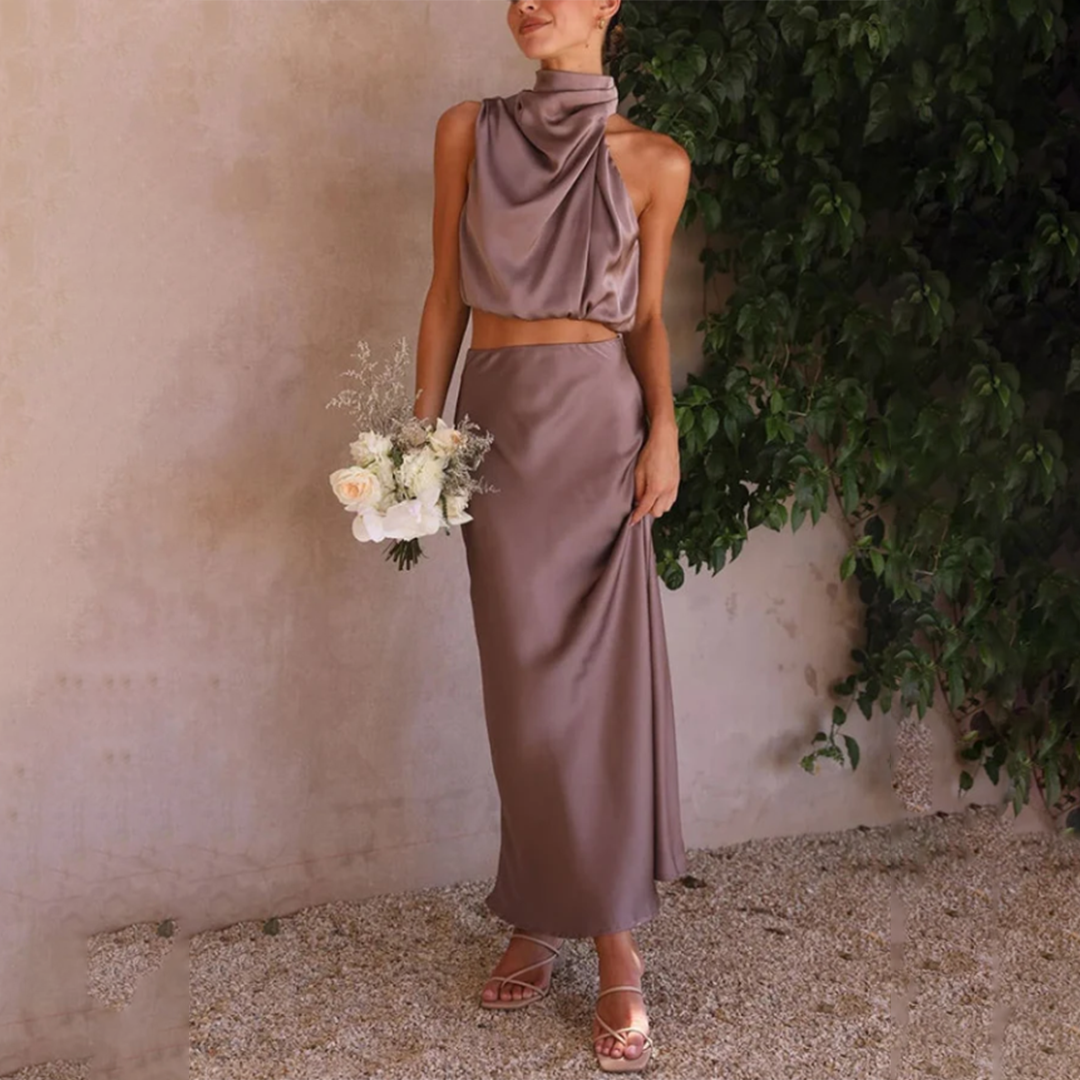 Variant image for Damen Maxirock Schwarz Größe M Polyester Eleganter Schnitt für Feste-25