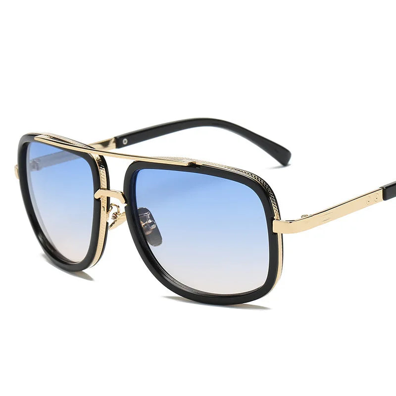 Fashionable men's sunglasses in vintage pilot style with UV400 protection