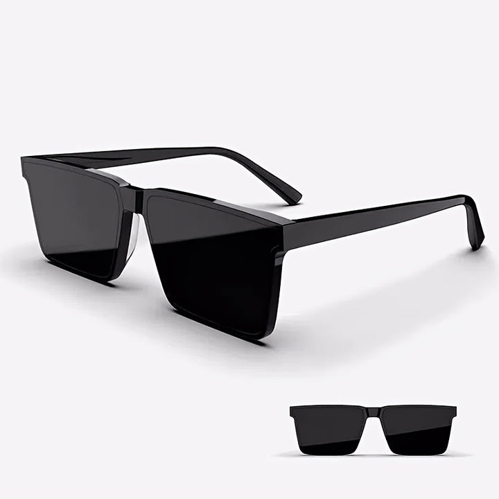 Fashionable sunglasses made of plastic and metal