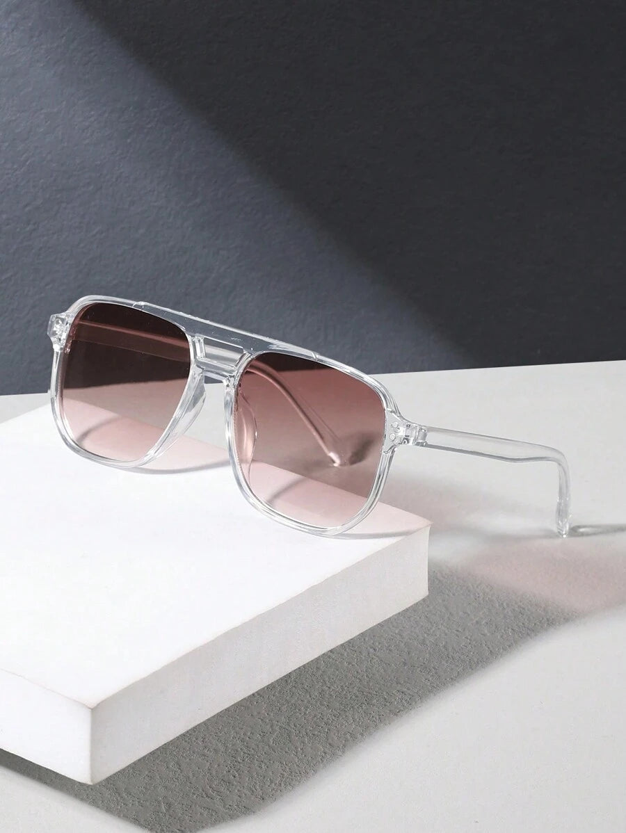 Occhiali da sole alla moda da uomo in acrilico con design quadrato