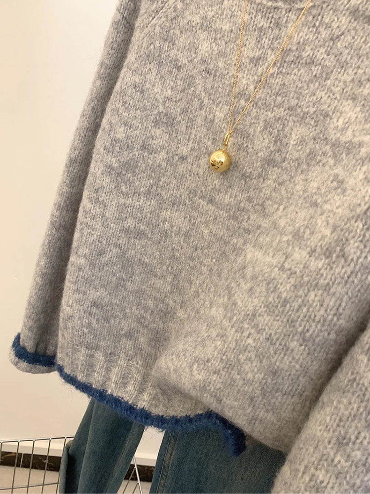 Modischer Damenpullover im Retro-Stil