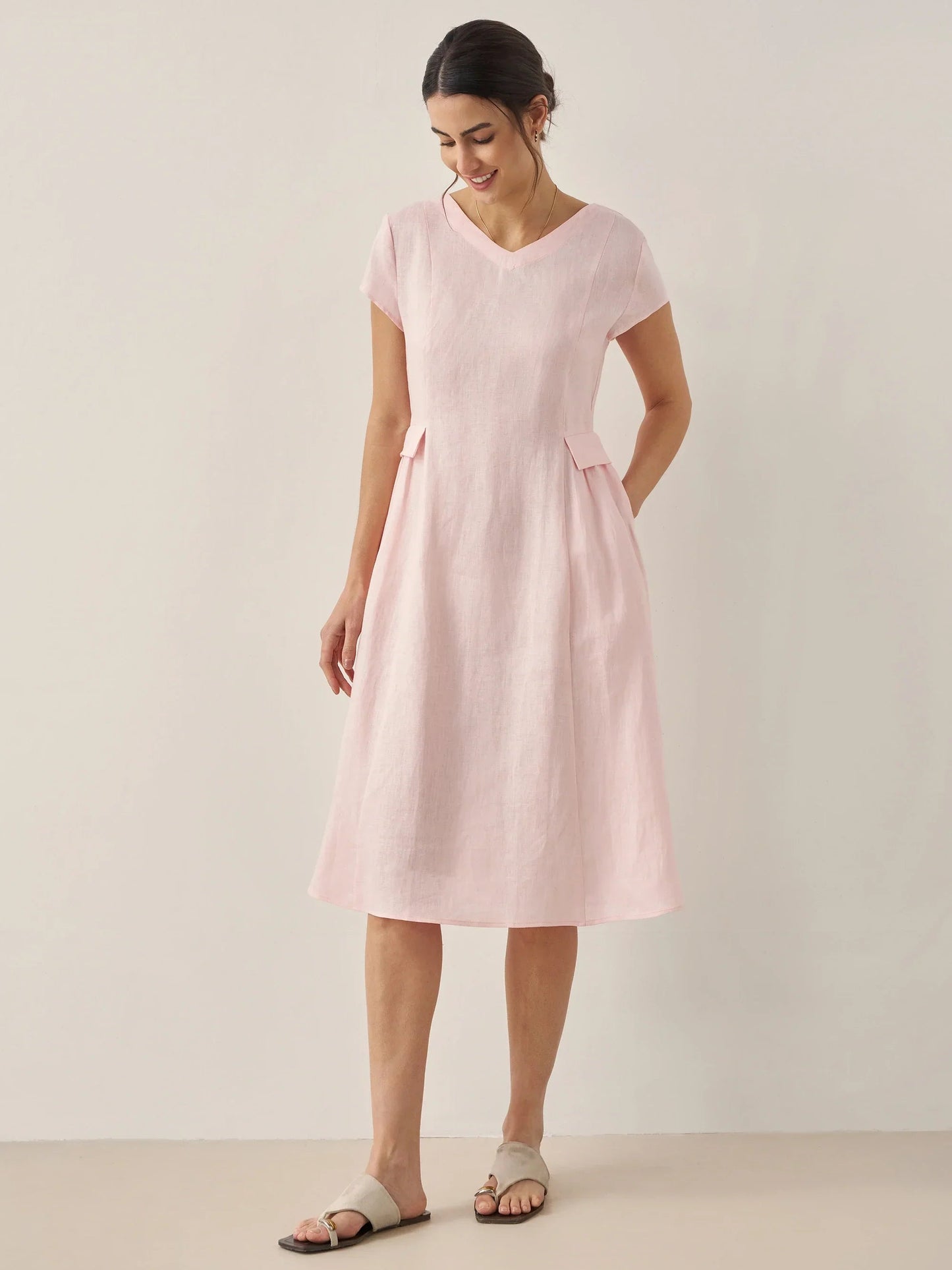 Linen summer dress women