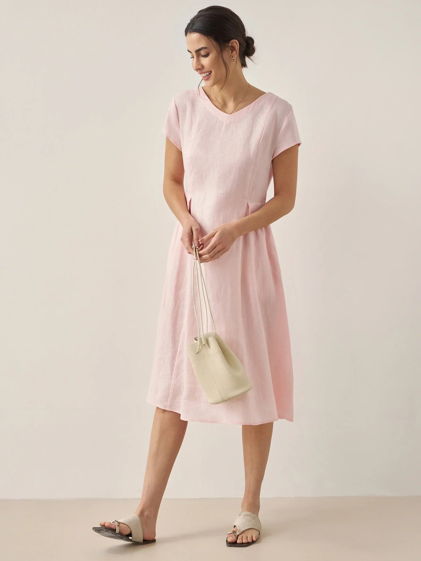 Linen summer dress women
