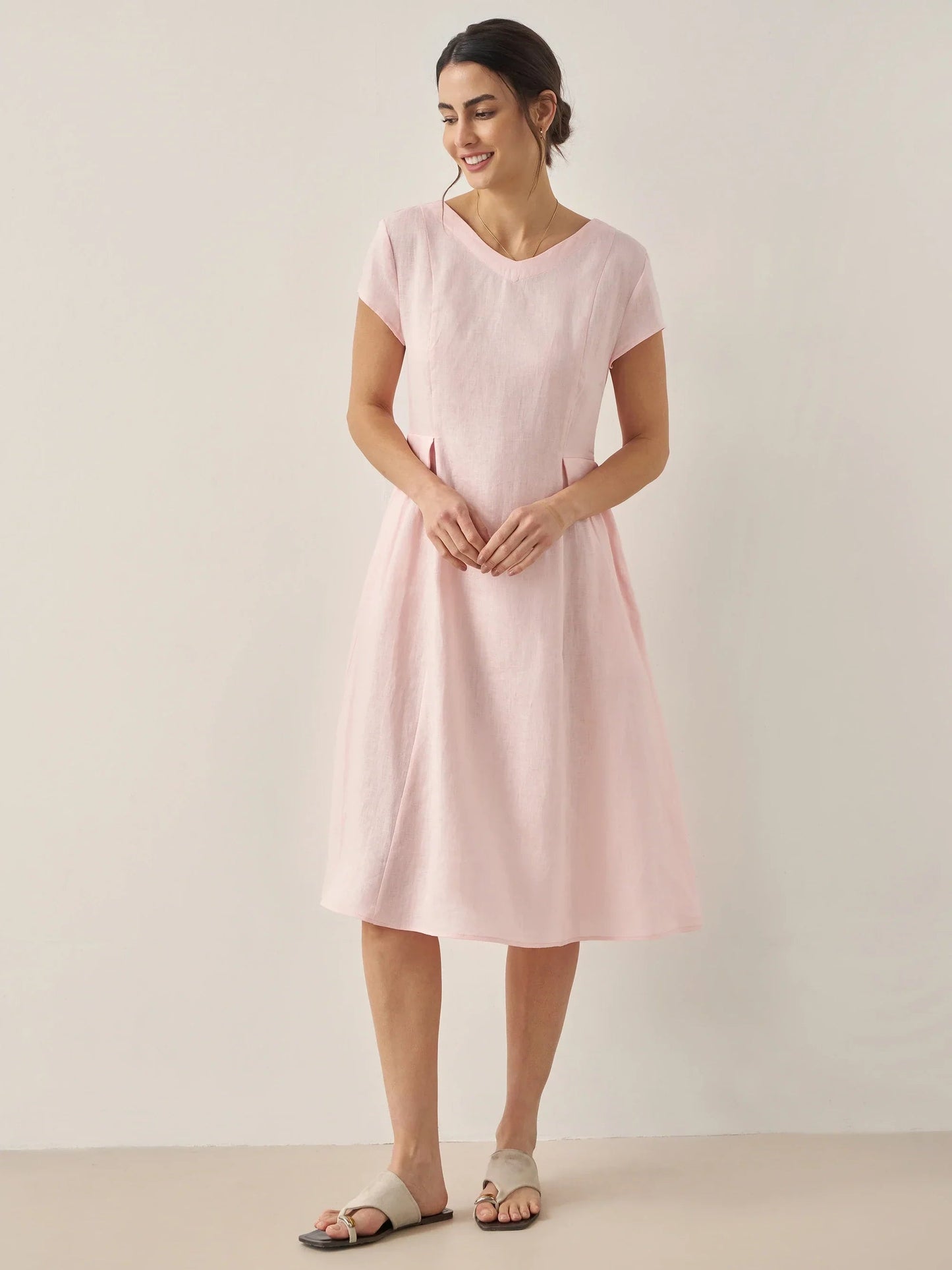 Linen summer dress women