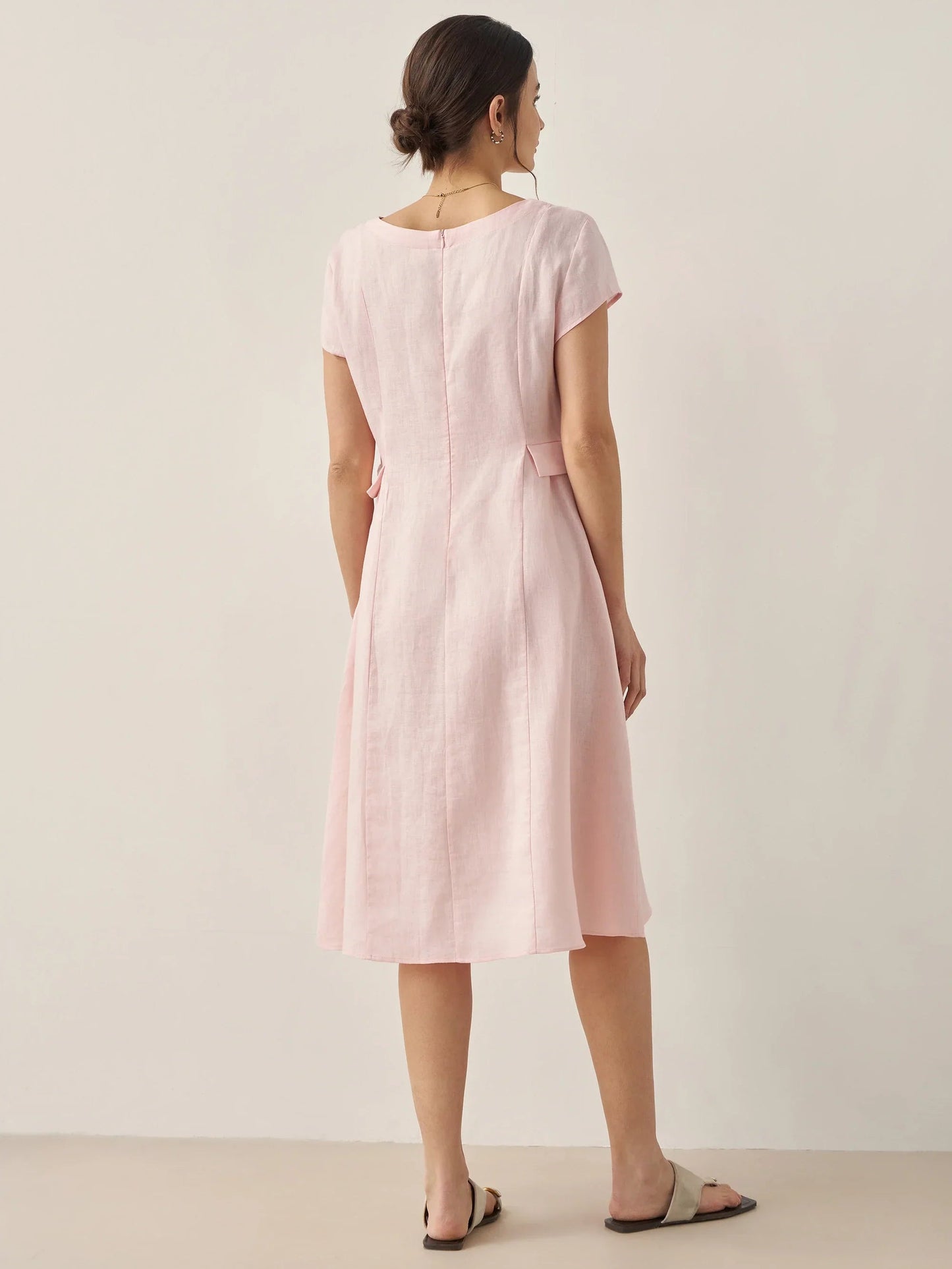 Linen summer dress women