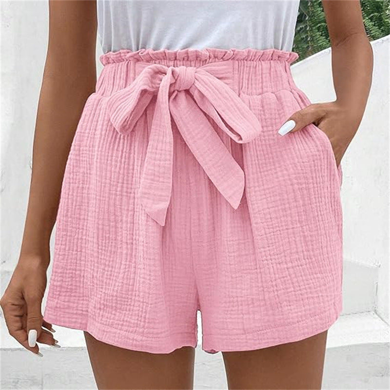 Laura | Högt midjade shorts för damer i lätt tyg