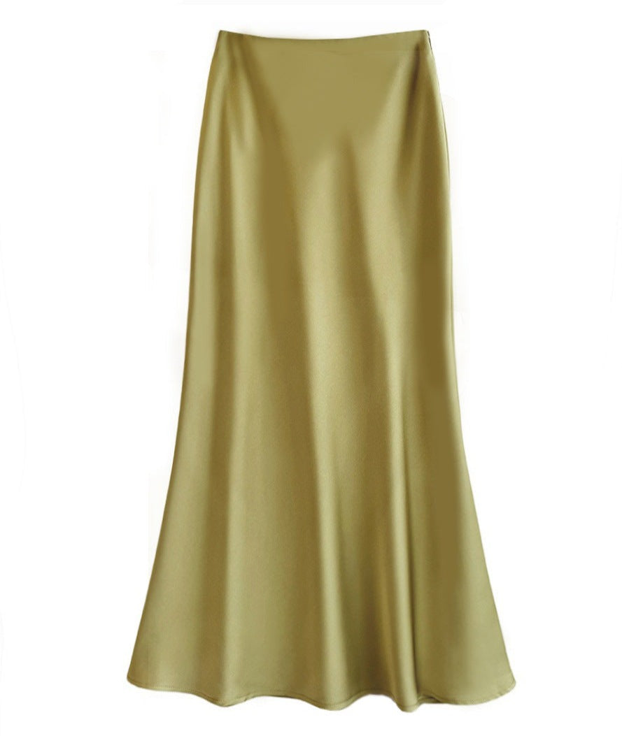 Variant image for Beatrix | Eleganter Maxirock aus Seide für Damen-31