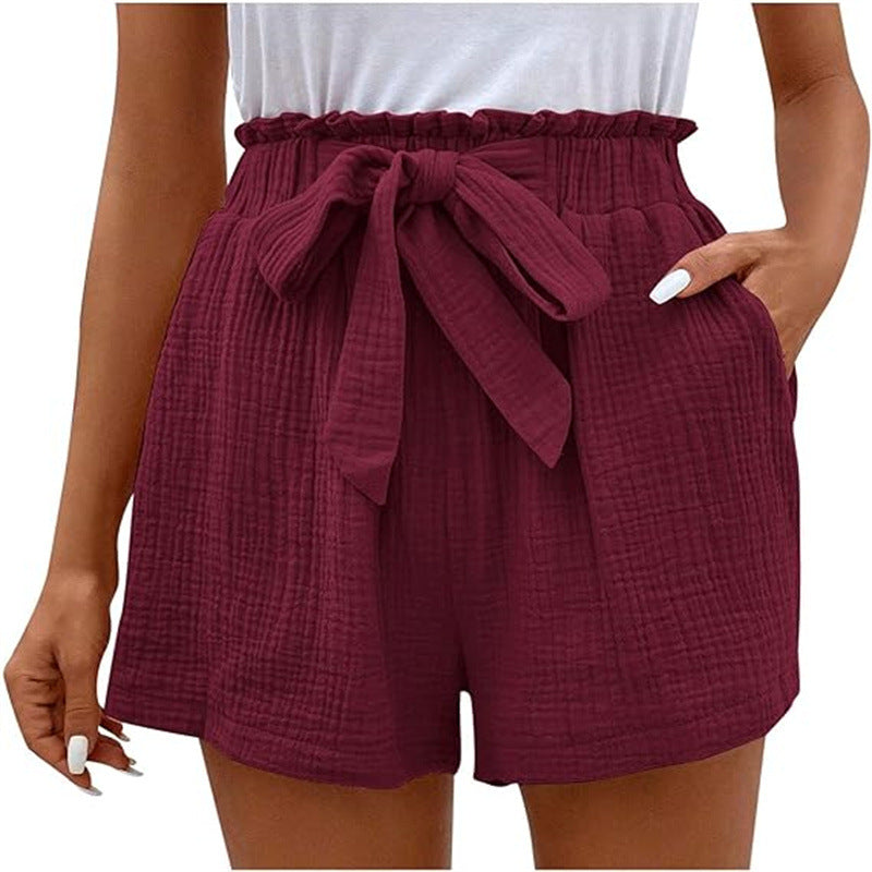 Laura | Högt midjade shorts för damer i lätt tyg