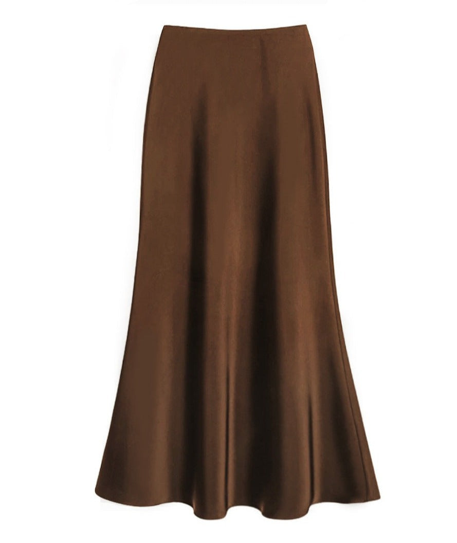 Variant image for Beatrix | Eleganter Maxirock aus Seide für Damen-25
