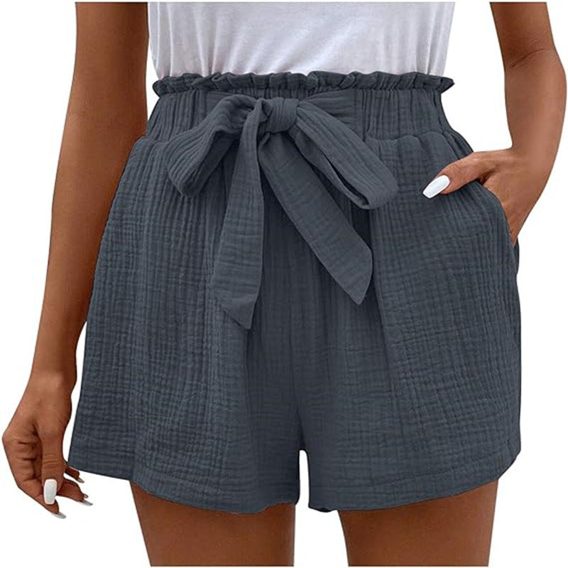 Laura | Högt midjade shorts för damer i lätt tyg