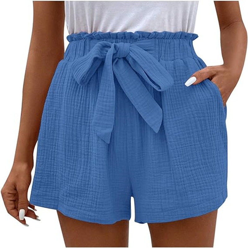 Laura | Högt midjade shorts för damer i lätt tyg
