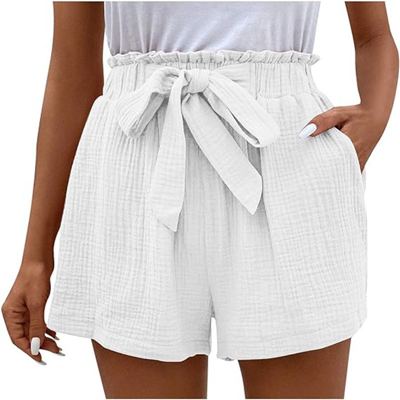 Laura | Högt midjade shorts för damer i lätt tyg