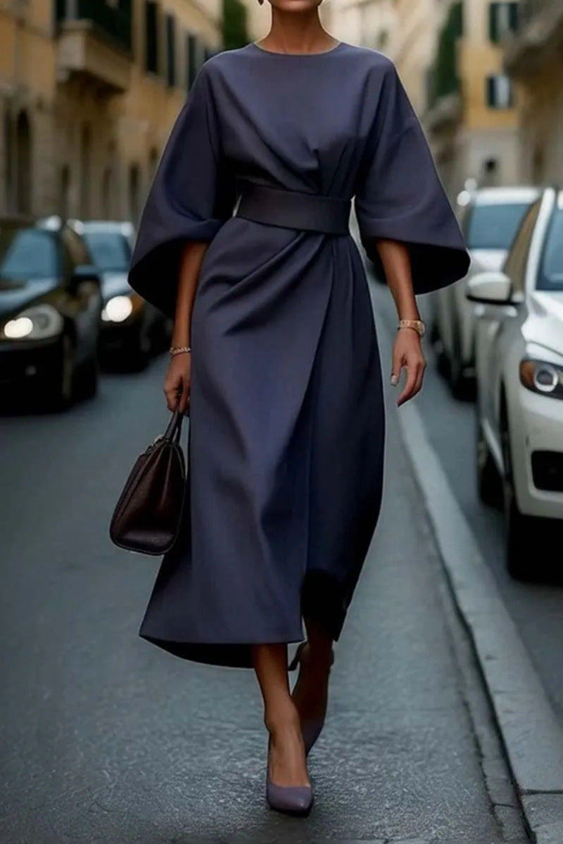 Samara | Elegantes Midi Kleid mit Ballonärmeln für Damen 3
