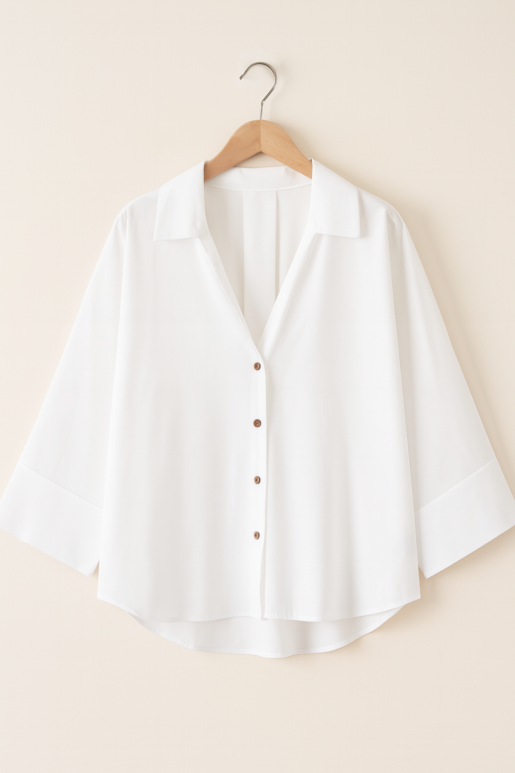 Oversize Bluse mit Knöpfen
