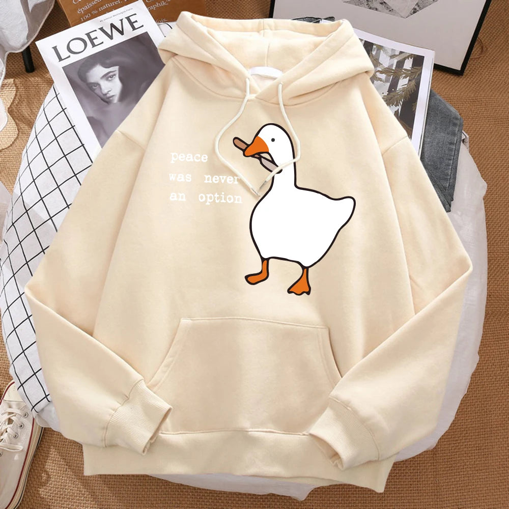 Oversized Kapuzenpullover für Herren mit Ente Druck