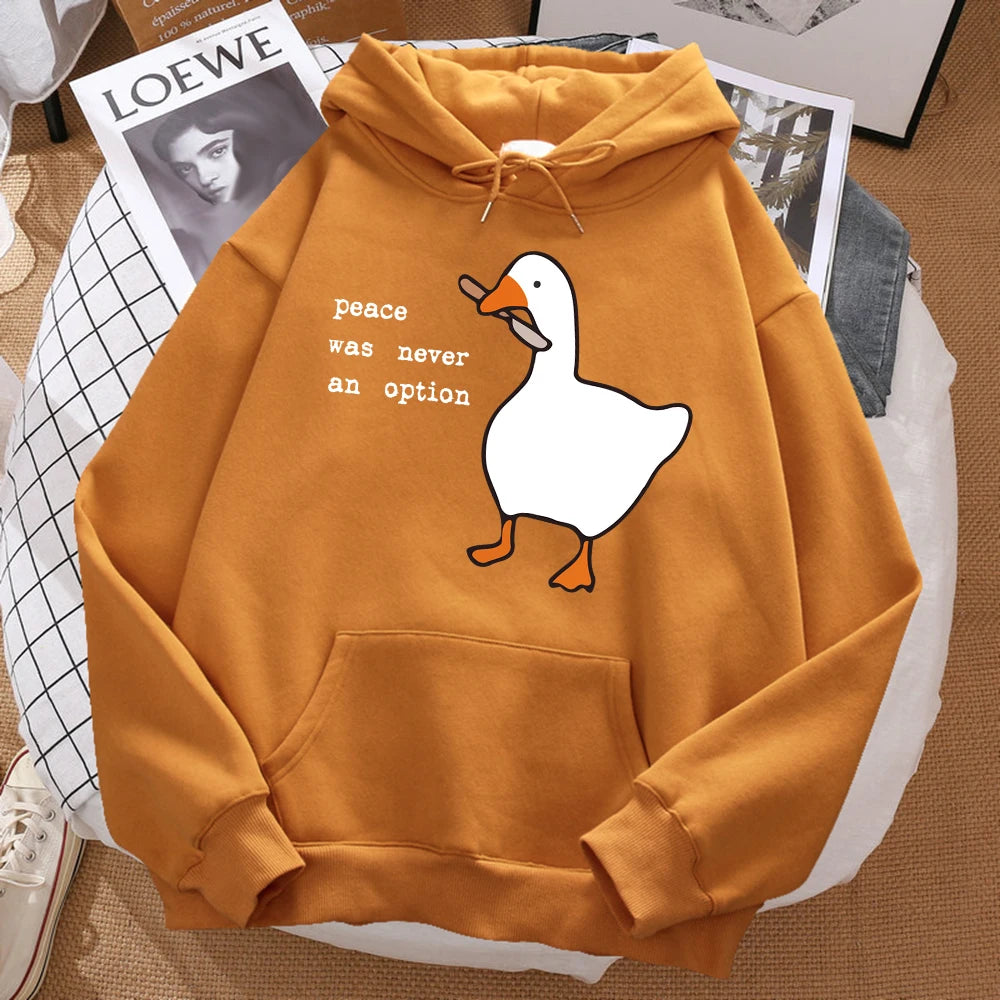 Oversized Kapuzenpullover für Herren mit Ente Druck