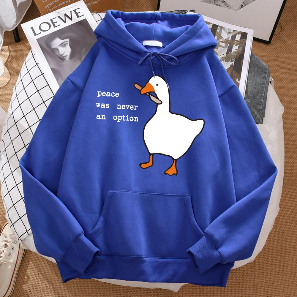 Oversized Kapuzenpullover für Herren mit Ente Druck