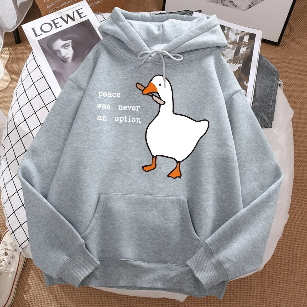 Oversized Kapuzenpullover für Herren mit Ente Druck
