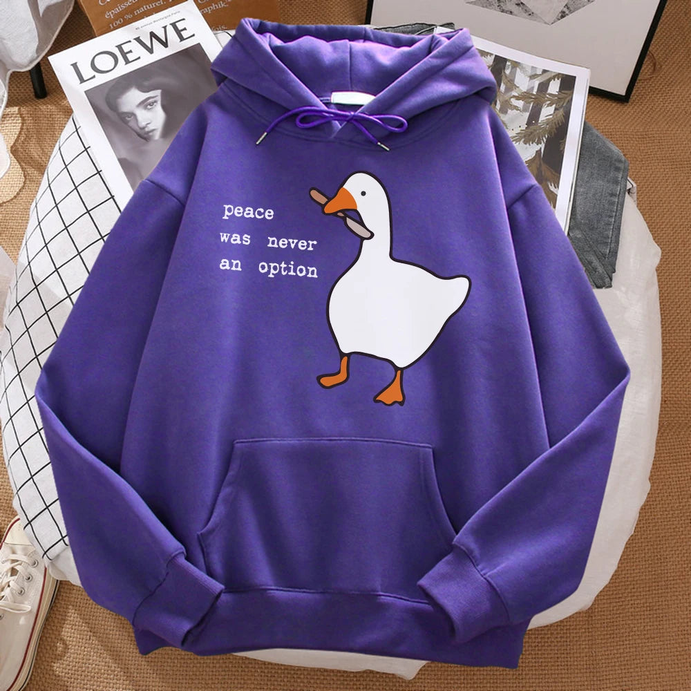 Oversized Kapuzenpullover für Herren mit Ente Druck