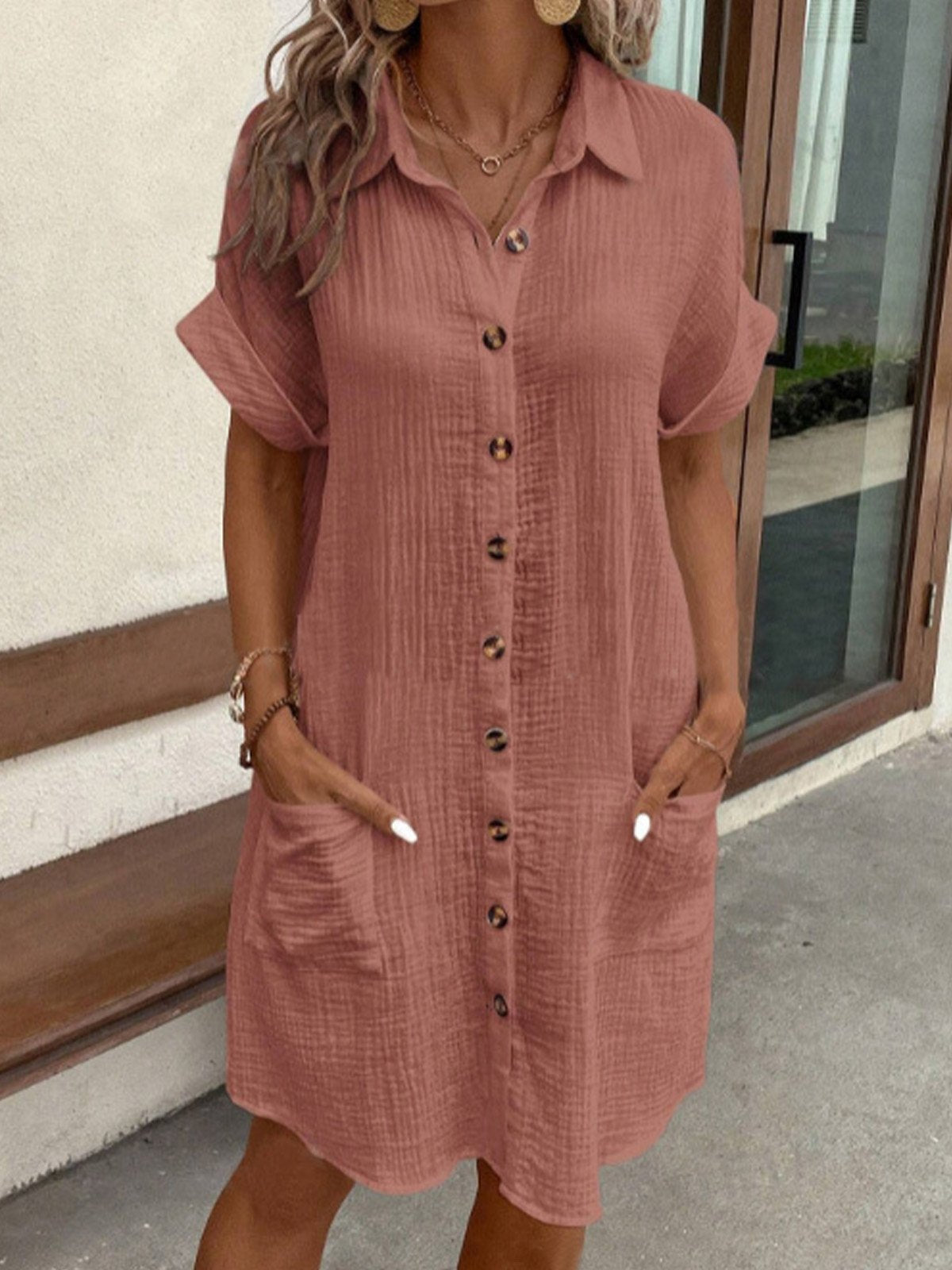 Oversized polo dress for women