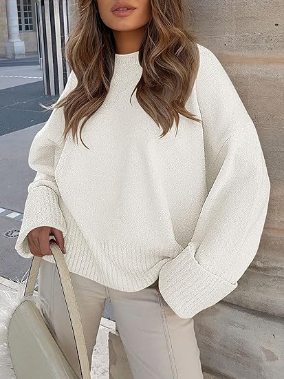 Oversized Pullover mit Rundhalsausschnitt