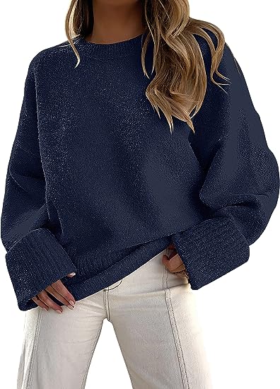 Oversized Pullover mit Rundhalsausschnitt