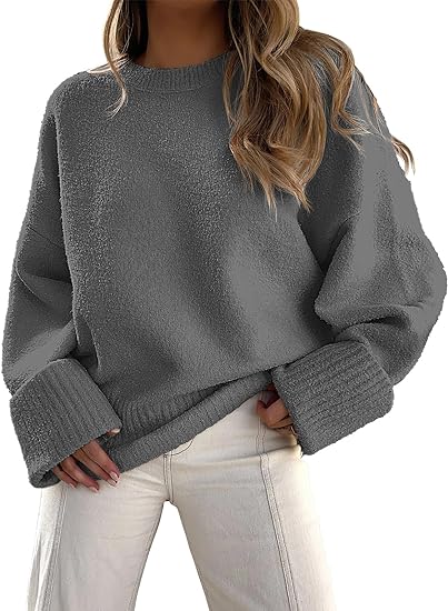 Oversized Pullover mit Rundhalsausschnitt