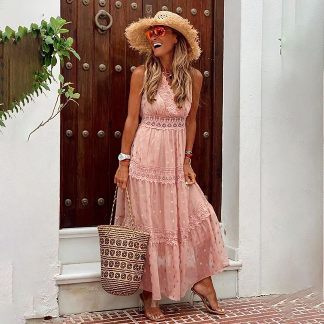 Beatrix | Damen Boho-Kleid aus Baumwolle für Sommerveranstaltungen