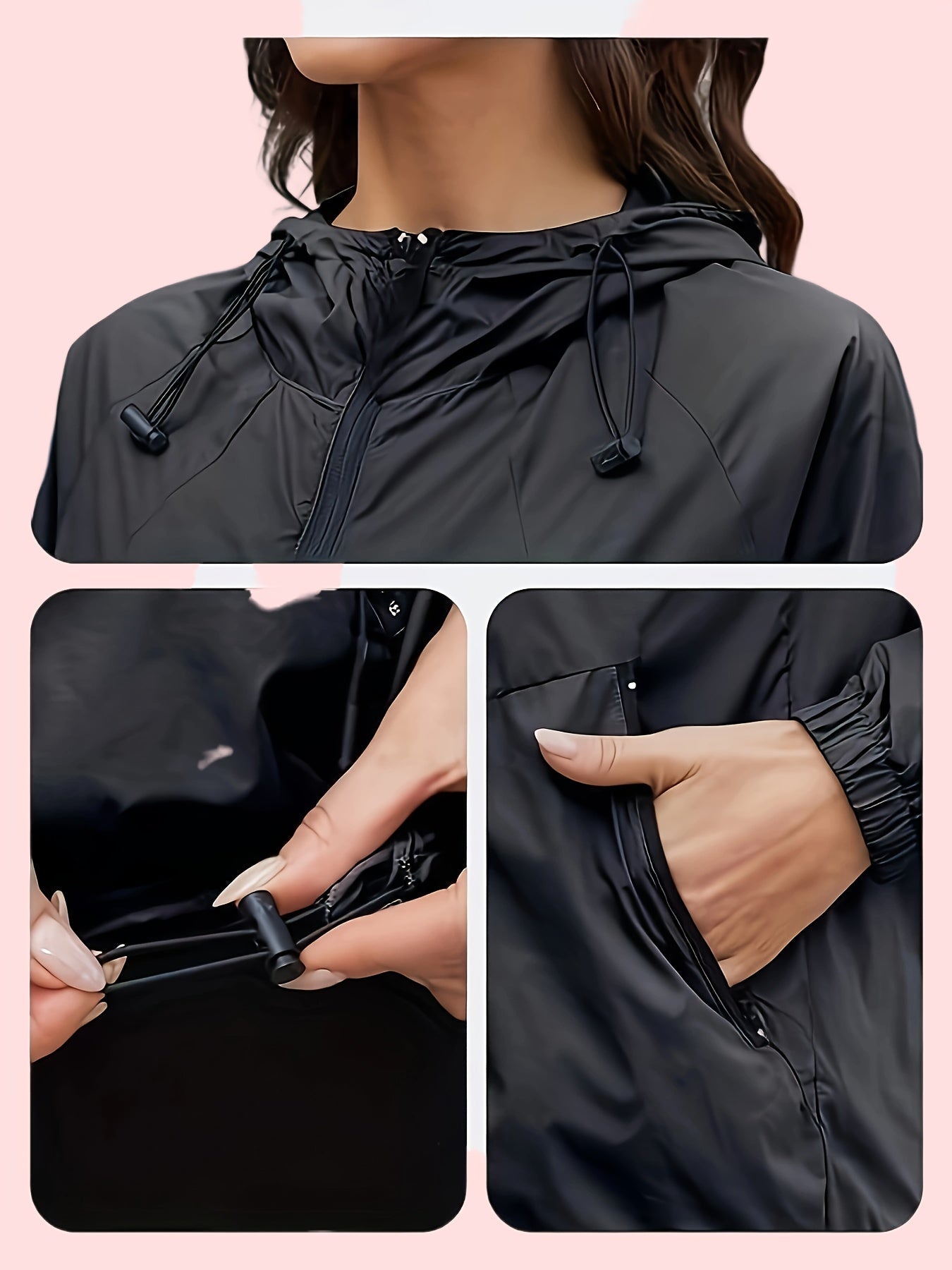 Windjacke mit Kapuze für Aktive Frauen