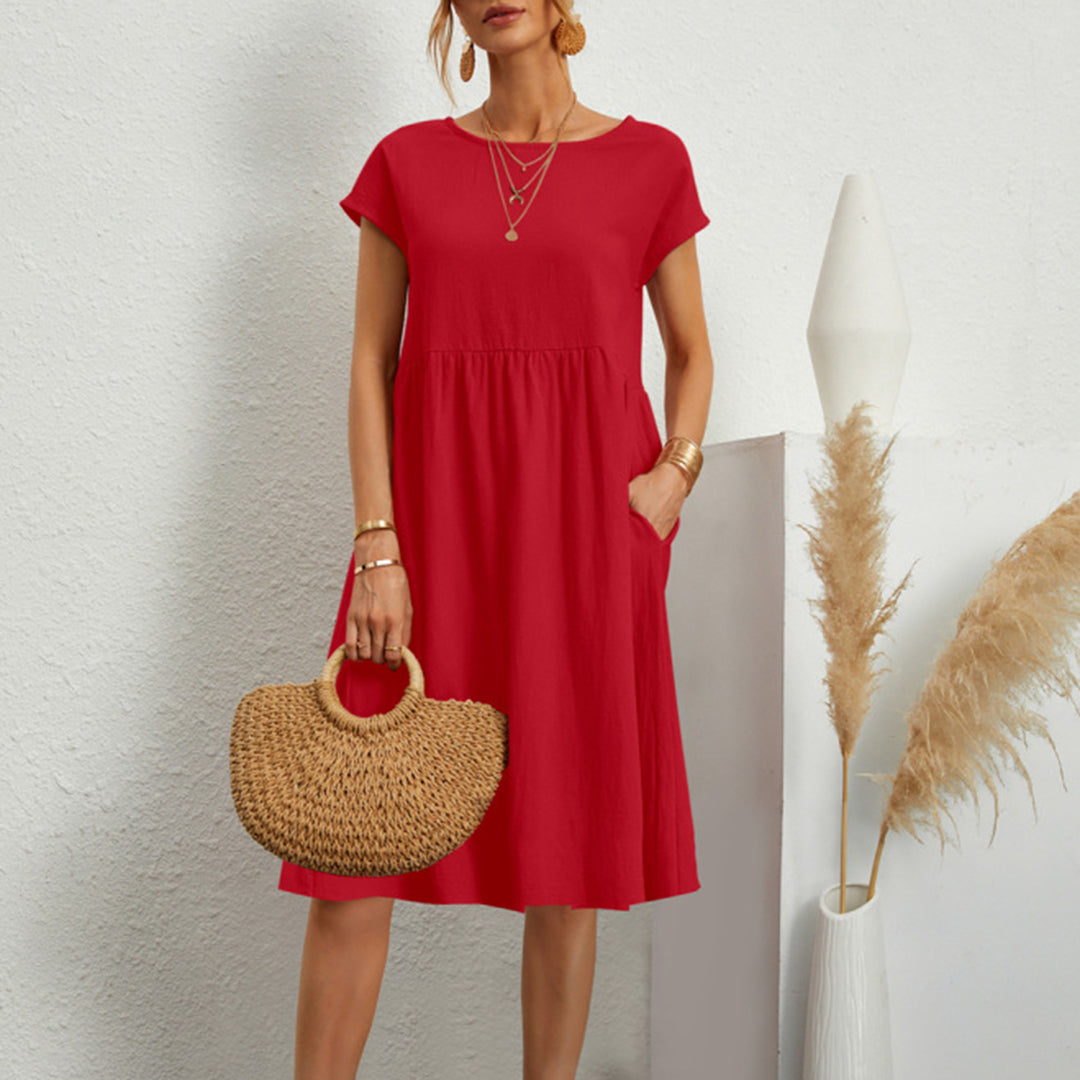 Anna | Bequem Midikleid in A-Linie für Frauen
