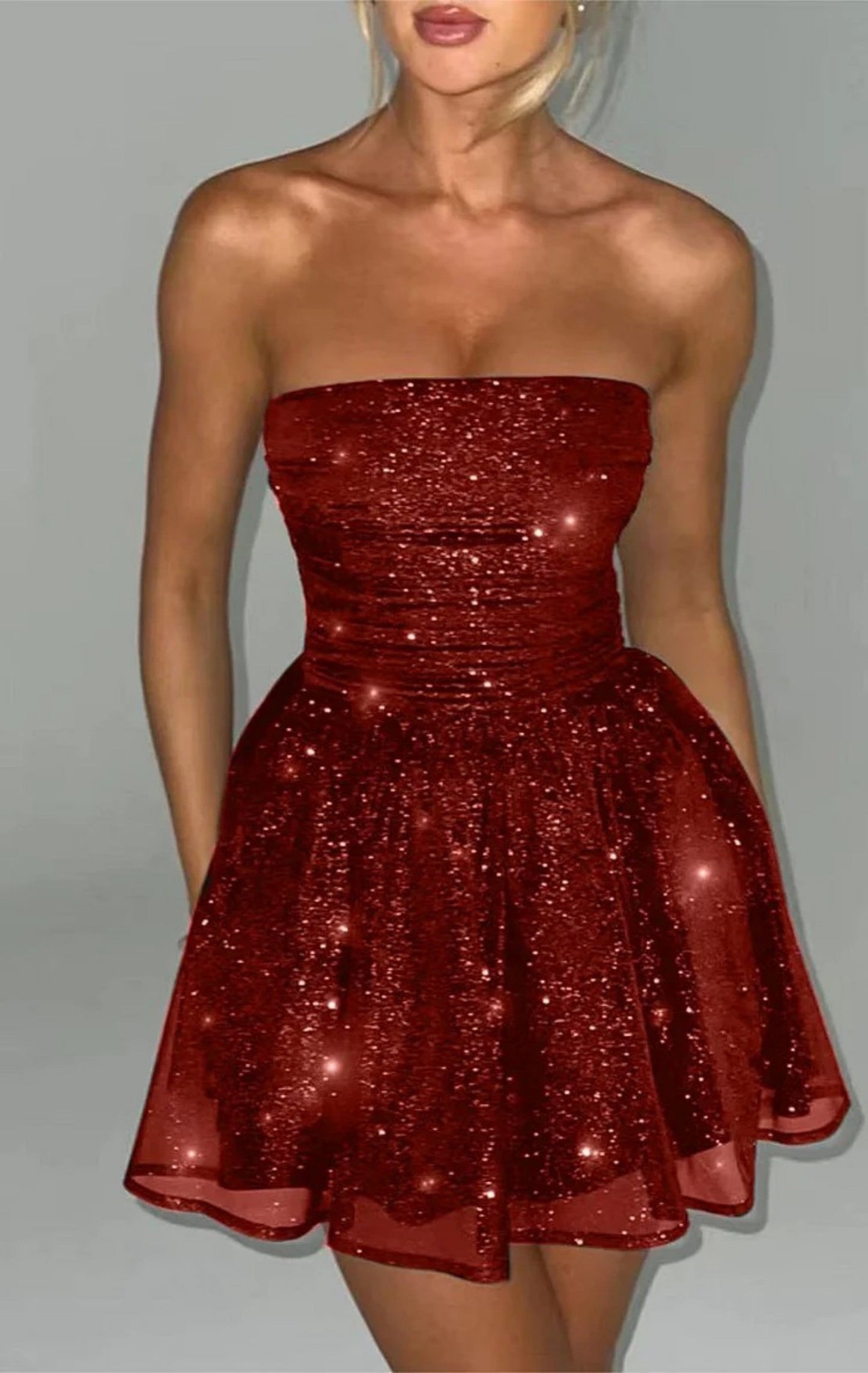 Variant image for Beatrix Festliches Mini-Kleid für Frauen | Funkelndes Elegantes Kleid-6