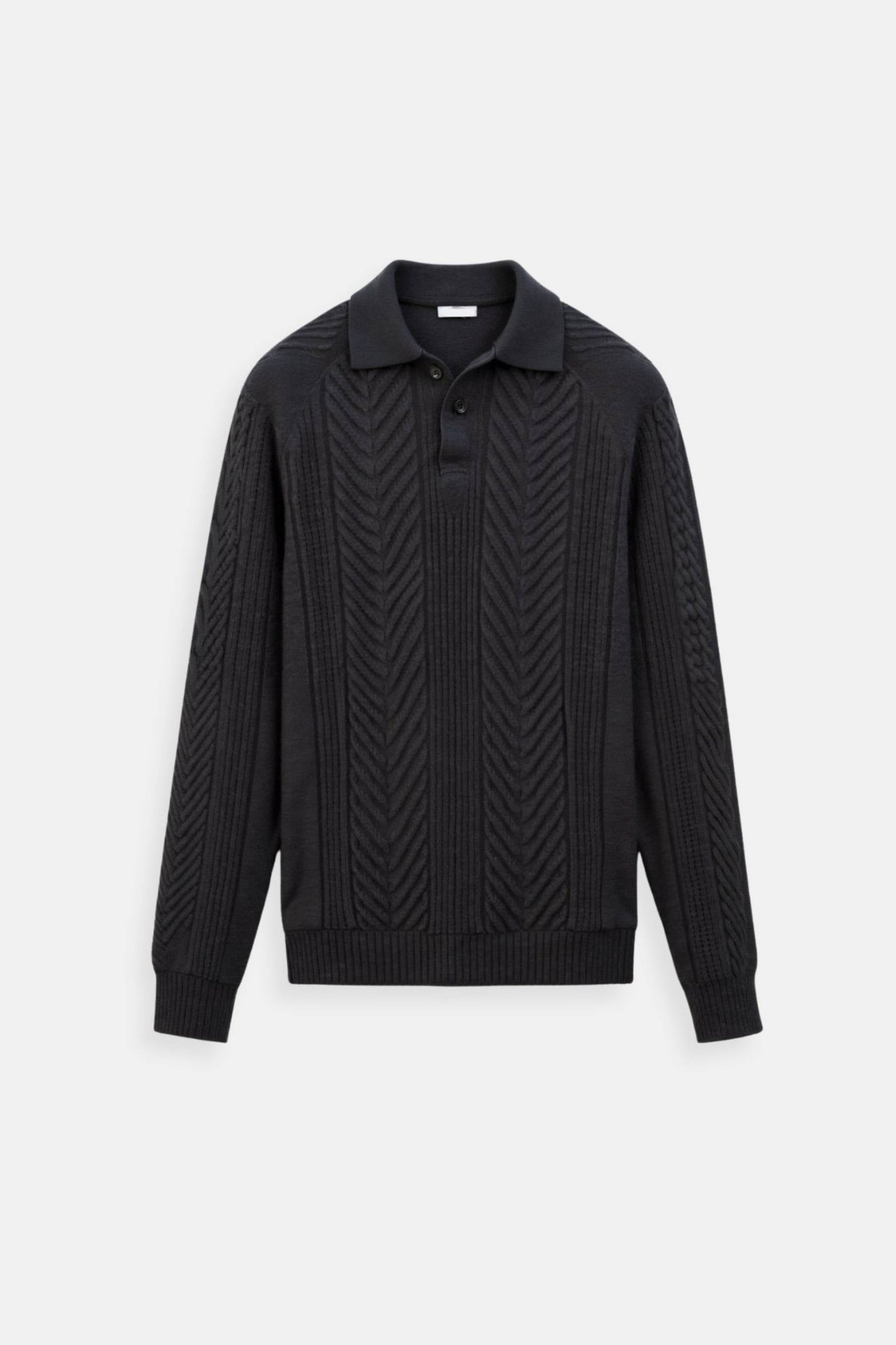Retro Polopullover mit Langen Ärmeln