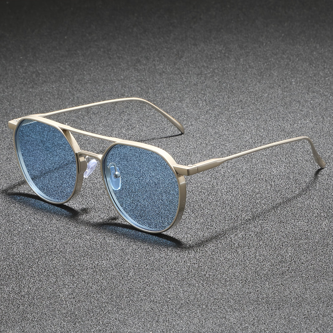 Retro Runde Herren Sonnenbrille mit UV400 Schutz