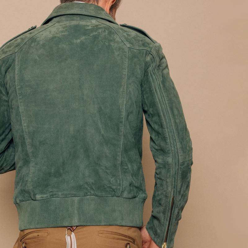 Retro Suède Jacke für Herren