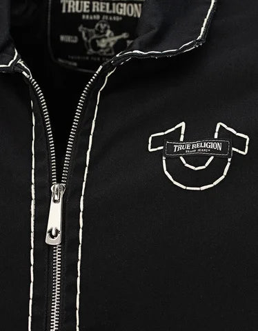 Retro Y2K Denimjacke mit Leder, gestickte Buchstaben, Motorradstil, dicke Herrenjacke