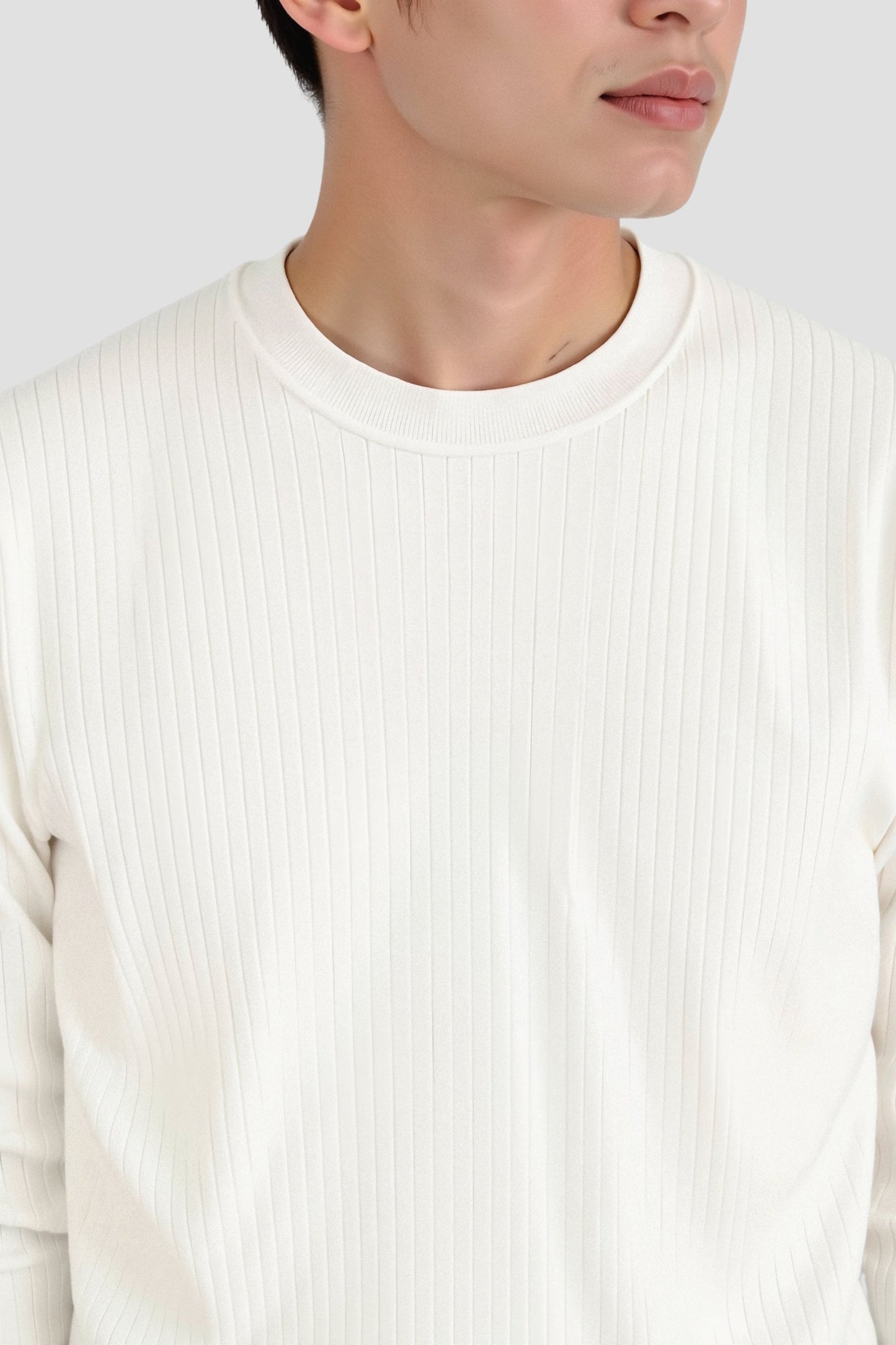 Rippstrick Herren Longsleeve Pullover