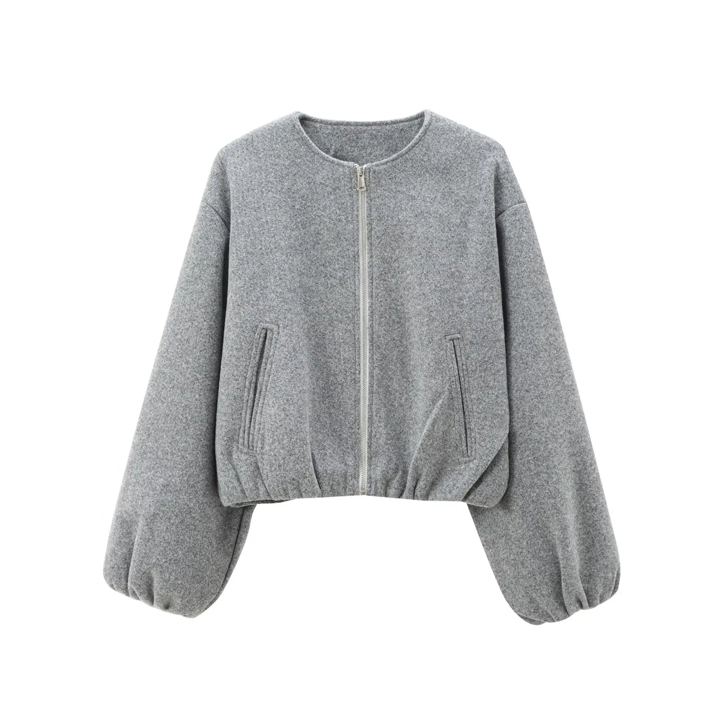Bomber jacket women with zipper