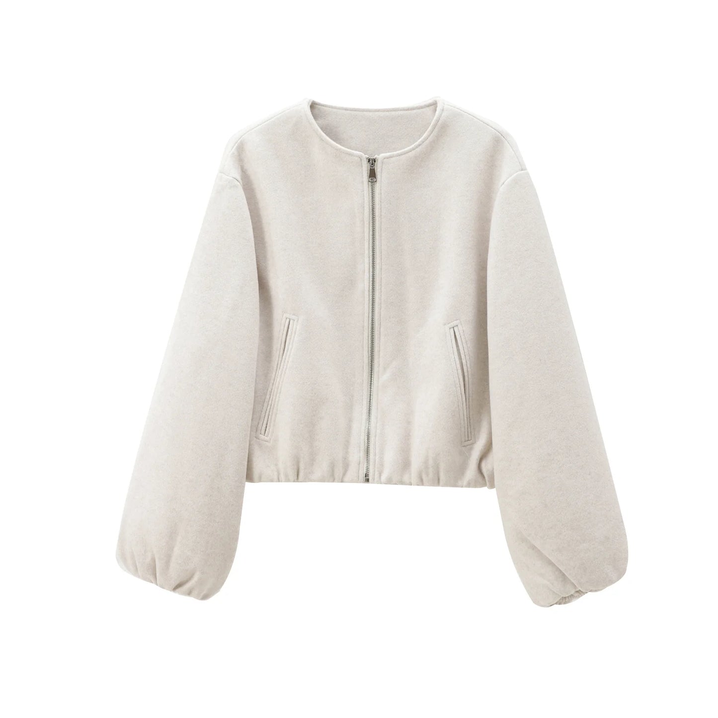 Bomber jacket women with zipper