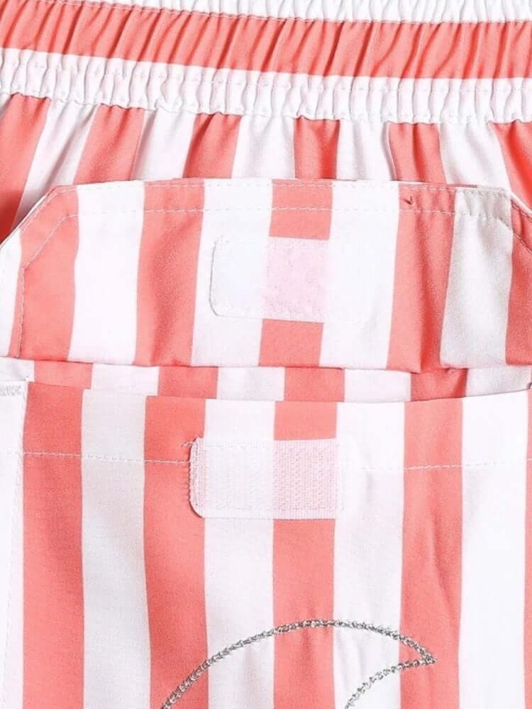 Striped swim trunks