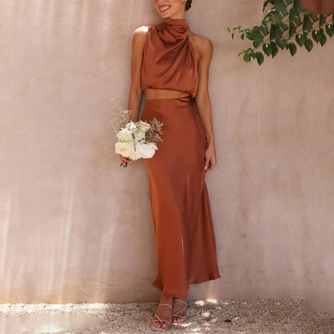 Variant image for Damen Maxirock Schwarz Größe M Polyester Eleganter Schnitt für Feste-21