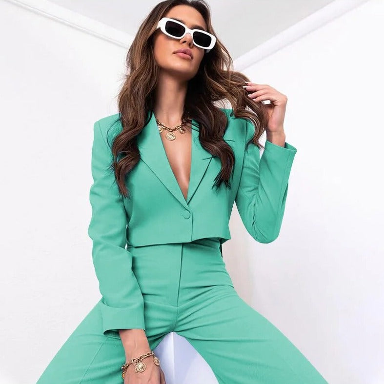 Variant image for Dakota | Damen Premium Terno-Anzug mit Blazer und weiter Hose-11