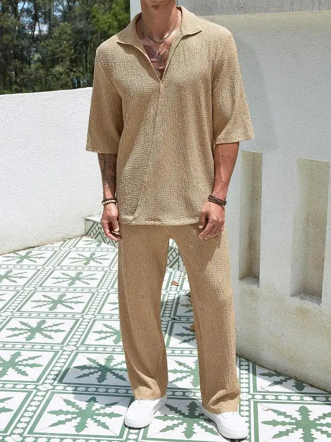 Variant image for Max | Zweiteiliges Sommerhemd und Hose für Herren Bekleidung-16